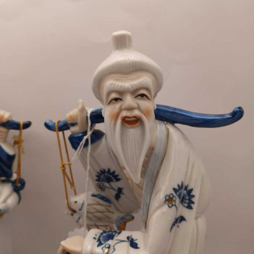 Set of VTG Chinese Porcelian Fishing Figures women-man