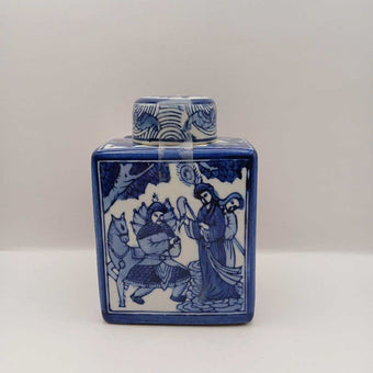 Chinese Blue/White Tea Jar