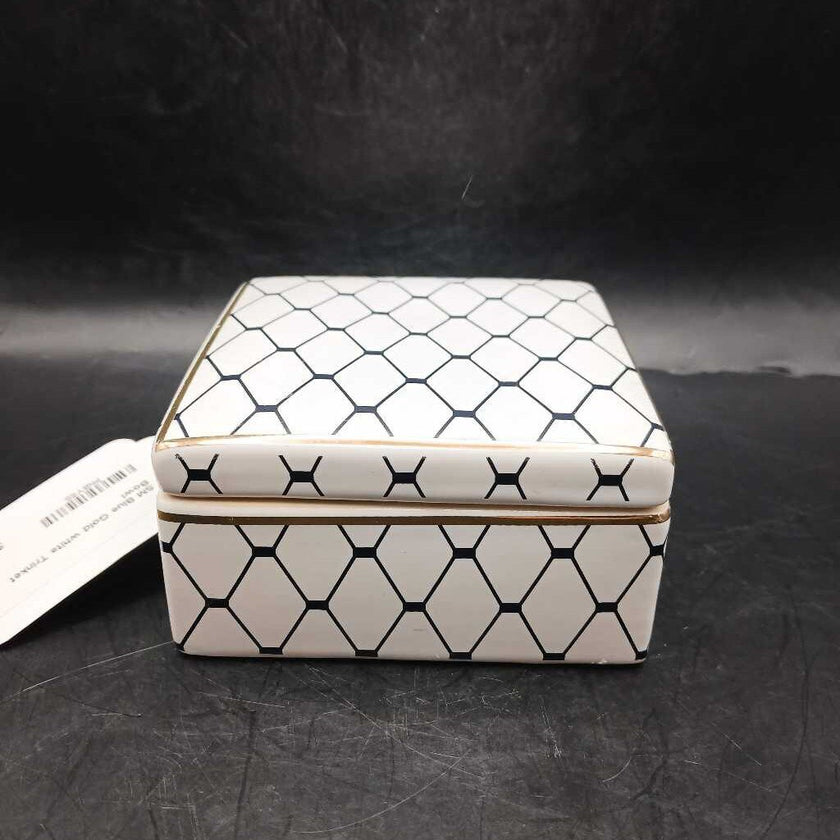 SM Blue Gold white Trinket Bowl