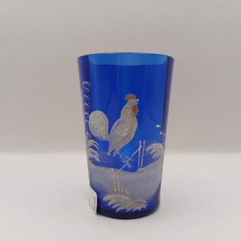 VTG Mary Gregory cobalt Blue glass