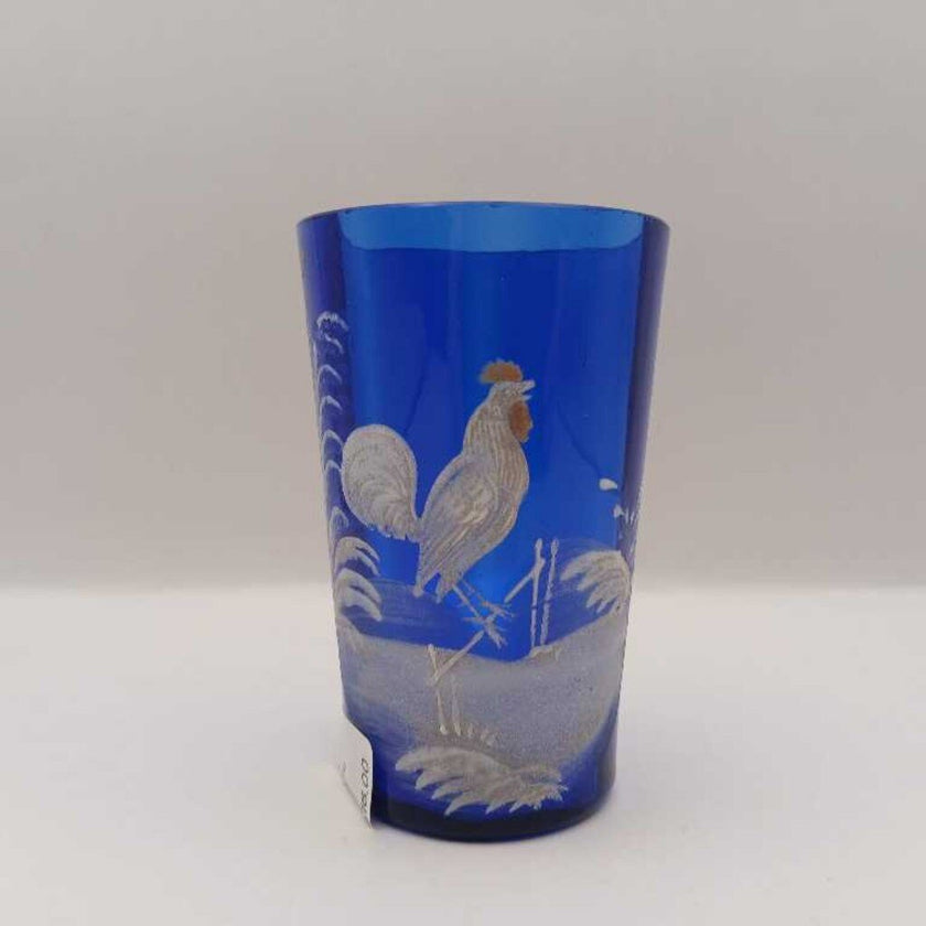 VTG Mary Gregory cobalt Blue glass