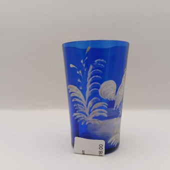 VTG Mary Gregory cobalt Blue glass