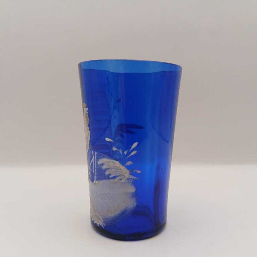 VTG Mary Gregory cobalt Blue glass