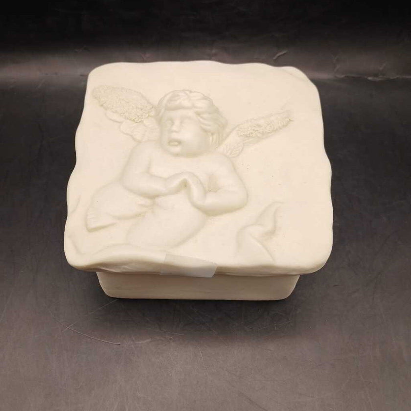 VTG Angel White Trinket Box