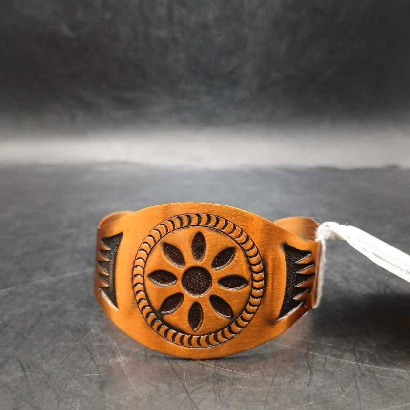 Southwest Style Copper Stamped Cuff Bracelet