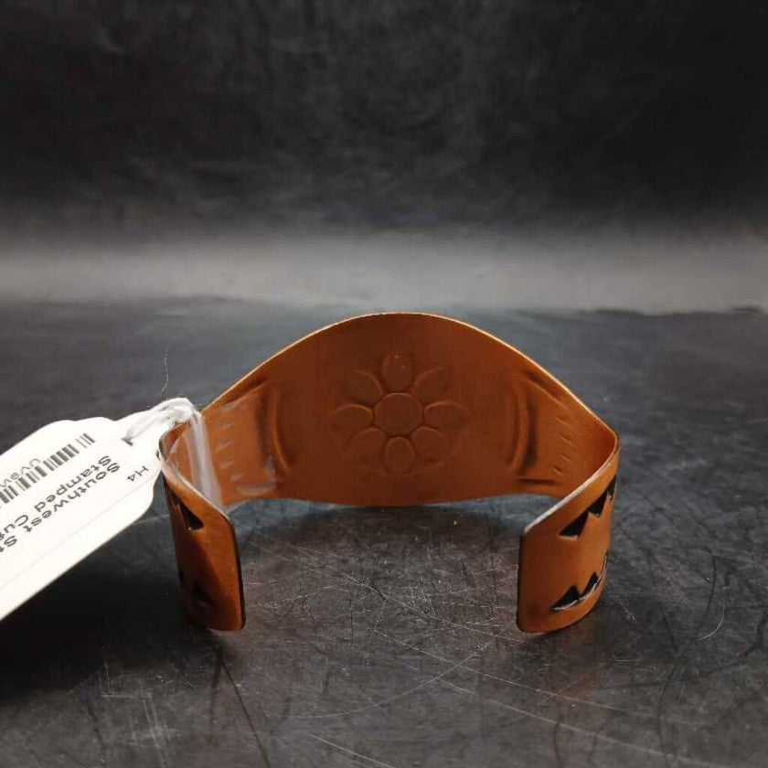Southwest Style Copper Stamped Cuff Bracelet