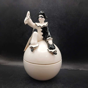 Vintage Pierrot Clown Rotating Music Box ( JAPAN )