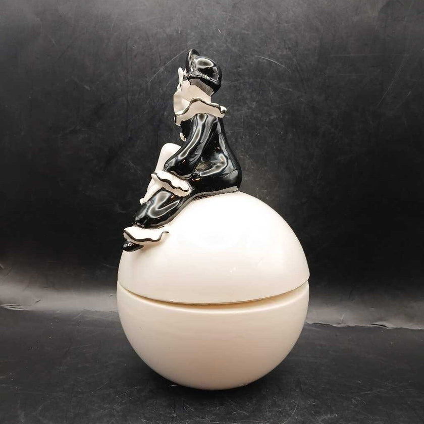 Vintage Pierrot Clown Rotating Music Box ( JAPAN )