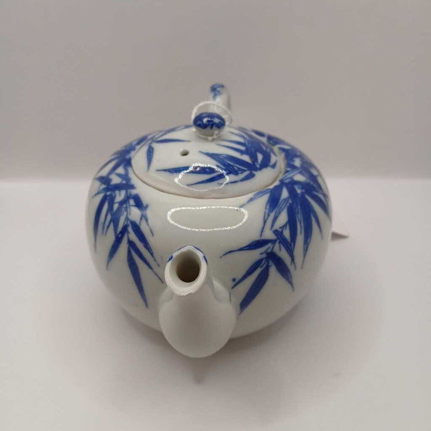 Vintage Handpainted Bamboo Teapot