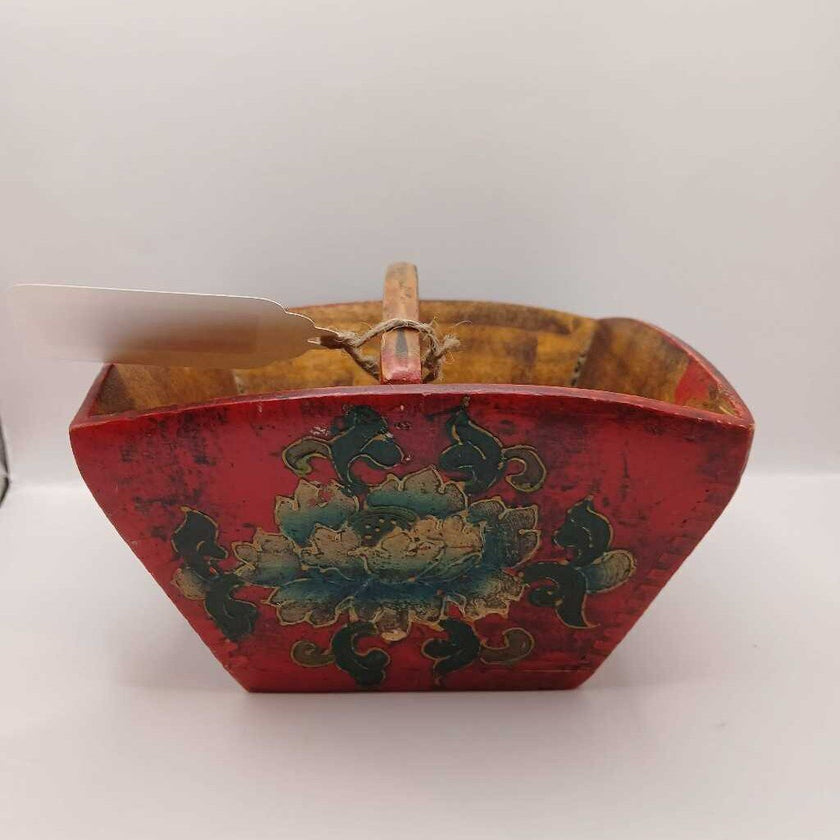 Antique Chinese Wooden Rice Measure Bucket -- 