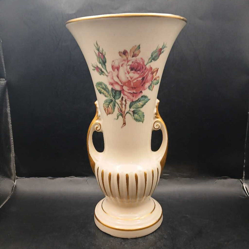Chadwick China Roses Porcelain Trophy Floral Vase