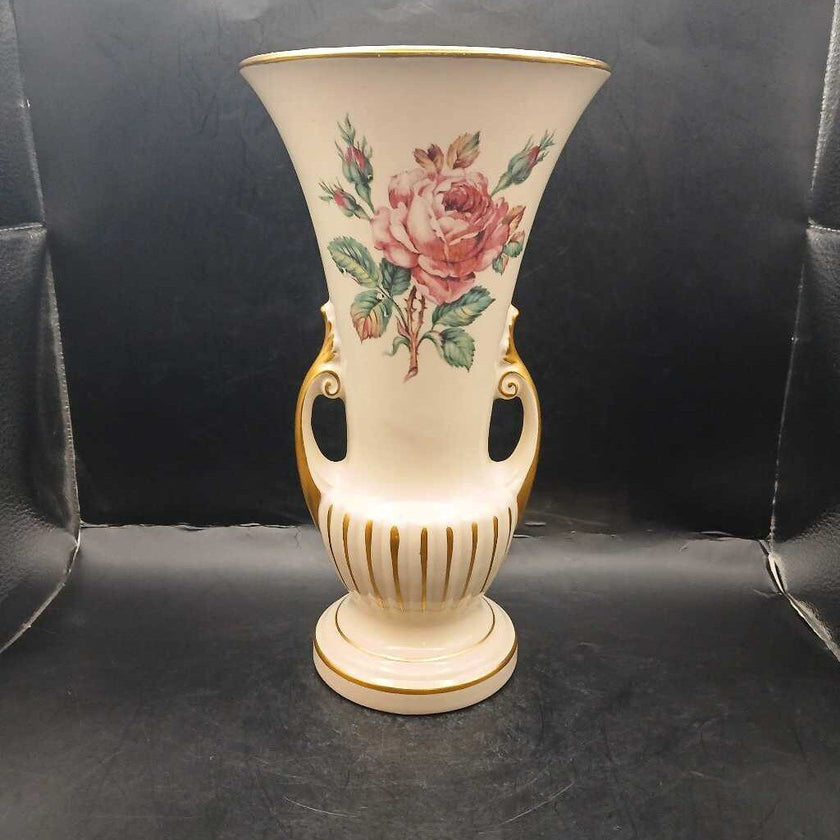 Chadwick China Roses Porcelain Trophy Floral Vase