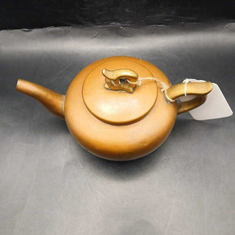 Antique Chinese Handmade Brass Teapot