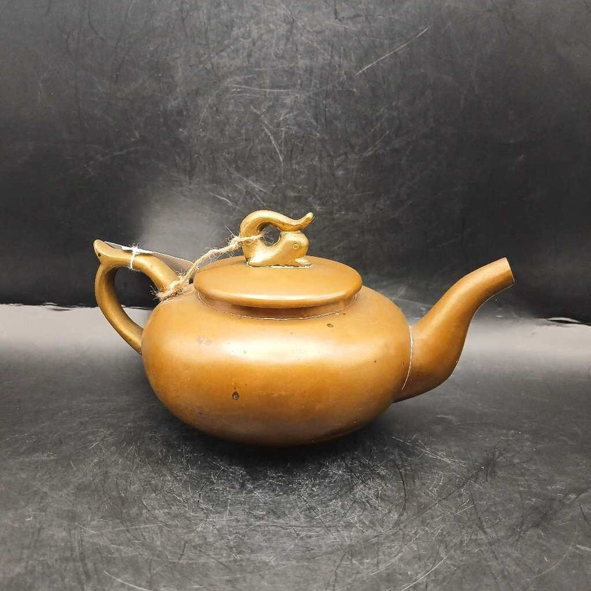 Antique Chinese Handmade Brass Teapot