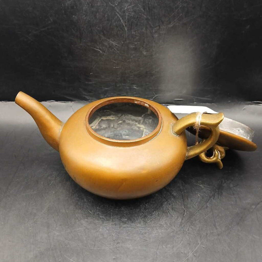 Antique Chinese Handmade Brass Teapot