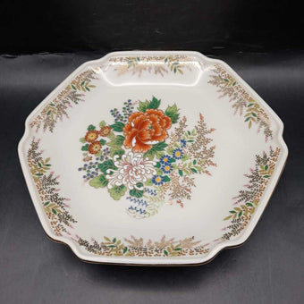 Vintage Japanese Porcelain Floral Plate