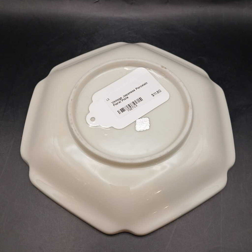 Vintage Japanese Porcelain Floral Plate