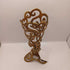 Vintage Brass Filigree Vase Holder
