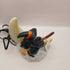1991 Lighted Halloween Ceramic Flying Witch w/Cat Over The Moon House of Lloyd 7