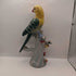 Vtg grand millennial porcelain Chinoiserie perched birds and floral detailing figurines set of two