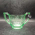 Uranium Depression Glass Sugar Bowl - Daisy