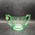 Uranium Depression Glass Sugar Bowl - Daisy