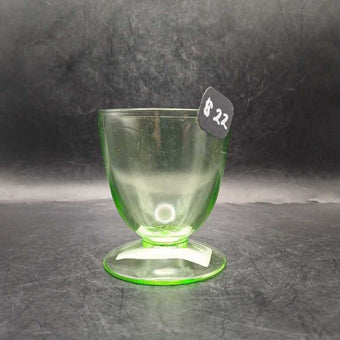 Uranium Vaseline Hazel Atlas Footed Cup