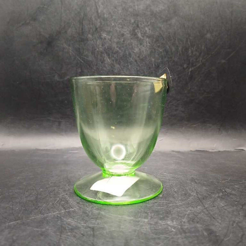 Uranium Vaseline Hazel Atlas Footed Cup