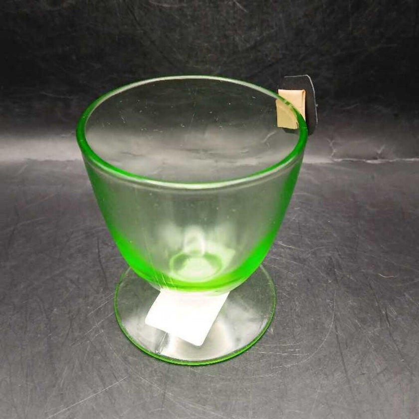Uranium Vaseline Hazel Atlas Footed Cup