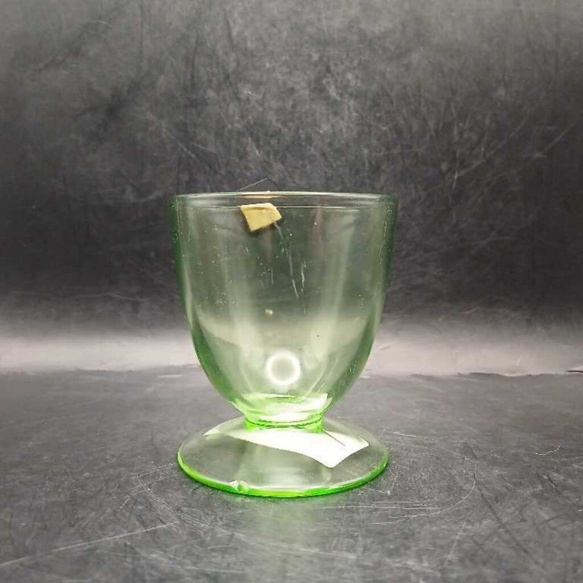 Uranium Vaseline Hazel Atlas Footed Cup