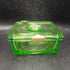Uranium Vaseline Hazel Atlas Refrigerator Box with Lid