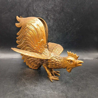 Brass Fighting Rooster