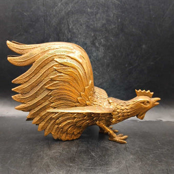 Brass Fighting Rooster