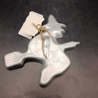 1950s Aluminum flying witch cookie cutter