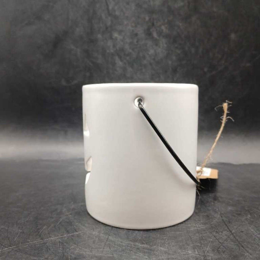 WH ceramic Jack O Lantern candle holder