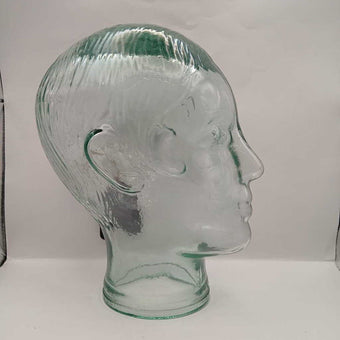 Vtg Art Glass Mannequin Head Boy