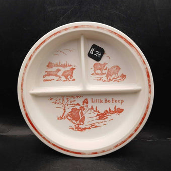 Uranium Vaseline Fire King Little Bo Peep Plate