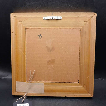 Small Square Wall Mirror with Gold Floral Frame