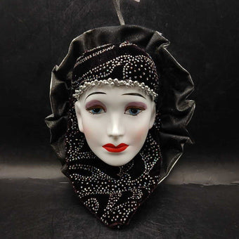 Porcelain Handpainted Face Art Mask