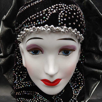 Porcelain Handpainted Face Art Mask