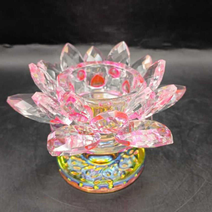 Crystal Tea light Lotus Candle holders