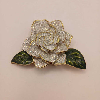 Joan Rivers Limited Edition Swarovski Gardenia Brooch