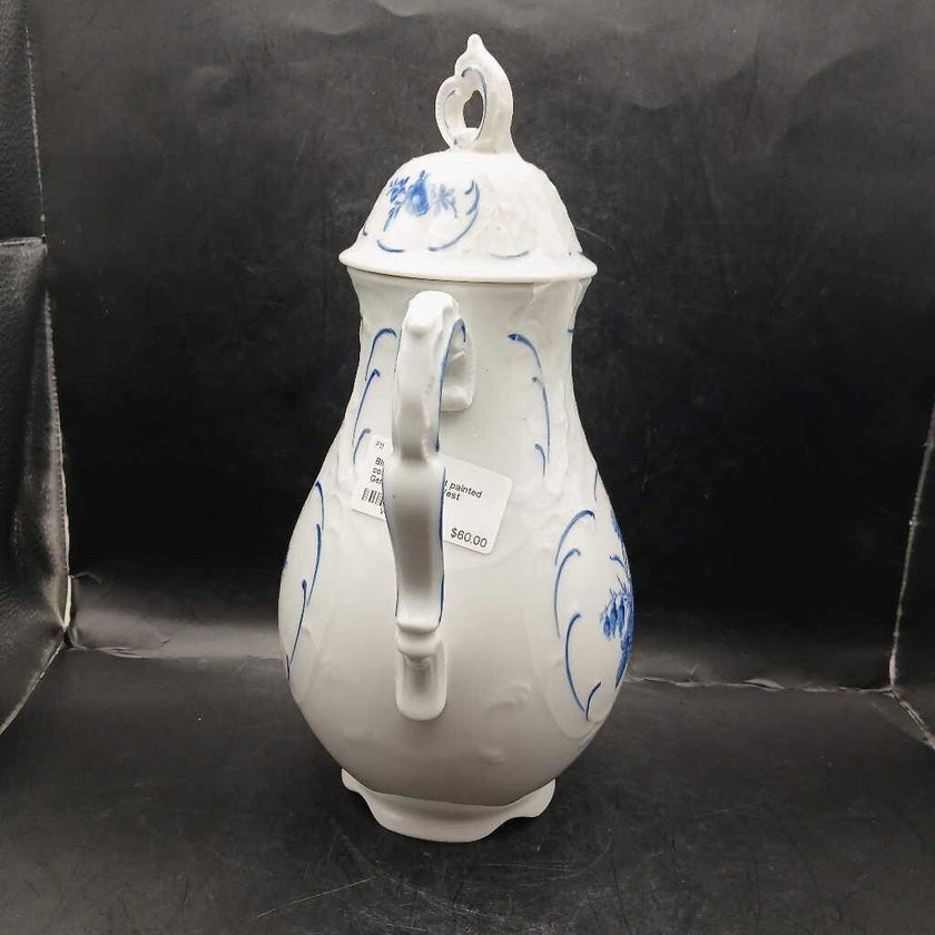 Blue & White hand painted coffee pot from West Germany