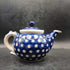 Blue Rose Polish Pottery with Dot Pattern, 