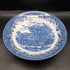 Vintage Churchill Currier and Ives Blue Staffordshire England Serving Bowl