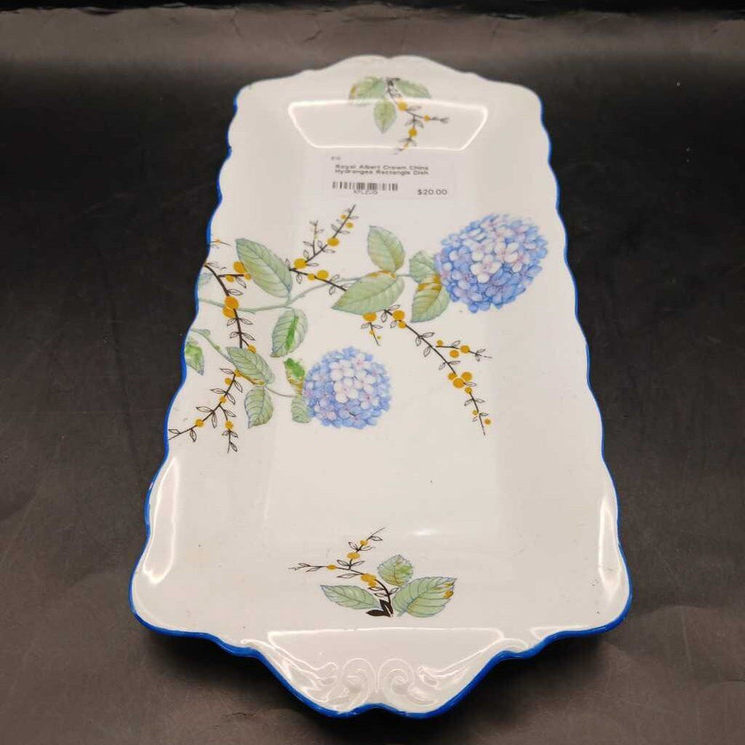 Royal Albert Crown China Hydrangea Rectangle Dish