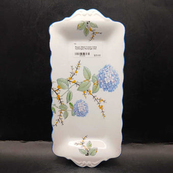 Royal Albert Crown China Hydrangea Rectangle Dish