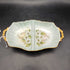 Vintage China Divided Candy Dish (Mint Green and Daisies)