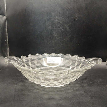Vintage Fostoria American Clear Glass 2 Handle 8-1/2