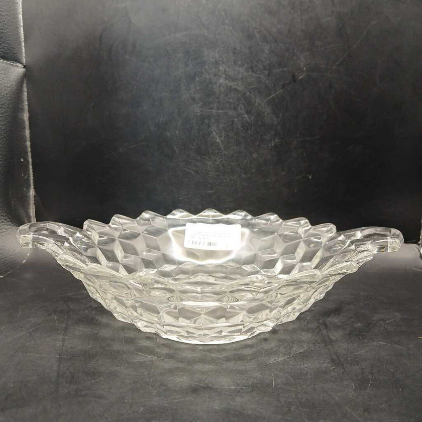 Vintage Fostoria American Clear Glass 2 Handle 8-1/2